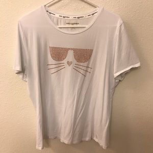 Cute KL Sunglasses Cat Tee